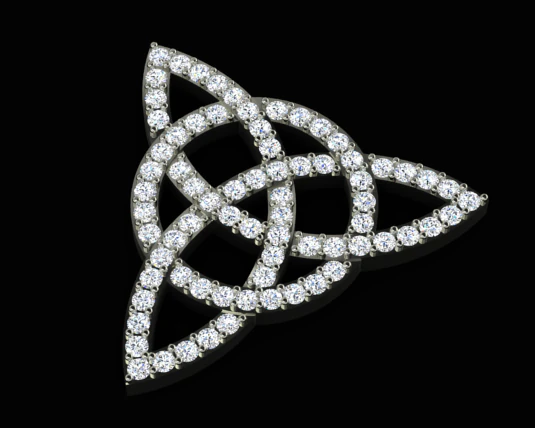 knot pave pendant 3D Print Model .c4d .max .obj .3ds .fbx .stl .blend 