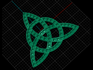 knot pave pendant Modèles 3D en vedette