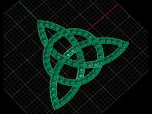 knot pave pendant 3D Print Model
