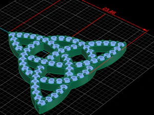 knot pave pendant 3D Print Model