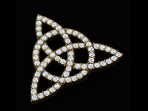 knot pave pendant Modèles 3D en vedette