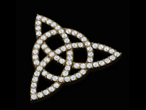 knot pave pendant 3D Print Model