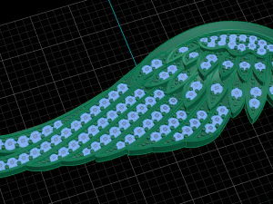 wing pave pendant 3D Print Model