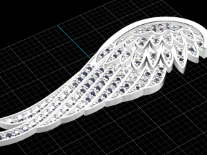 wing pave pendant 3D Print Model