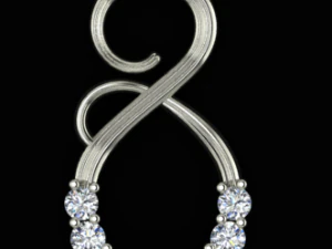 유니크 다이아몬드 펜던트 3D 프린트 모델