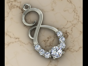 uniq diamond pendant 3D Print Model