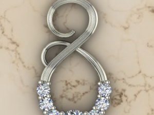 uniq diamond pendant 3D Print Model