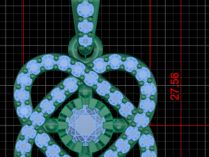 heart style pave pendant 3D 打印模型