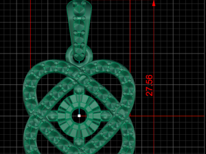 heart style pave pendant 3D 打印模型