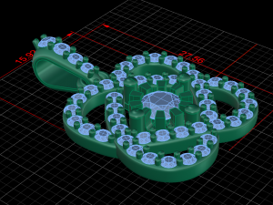 heart style pave pendant 3D 打印模型