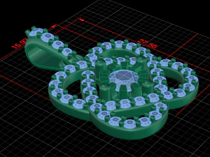heart style pave pendant 3D Print Model