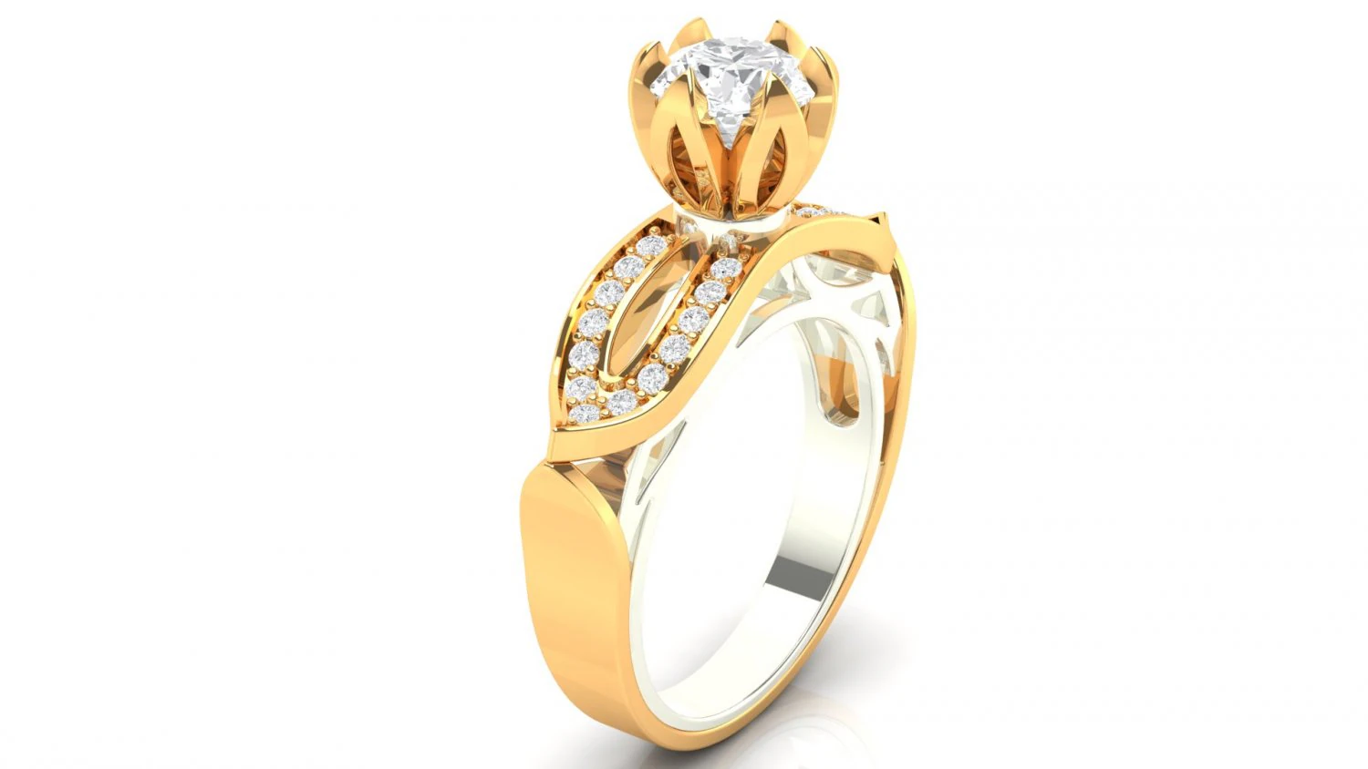 jewelry female ring 3D Print Model .c4d .max .obj .3ds .fbx .stl .blend