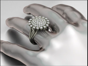 cluster design ring 3D Print Model
