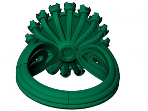 cluster design ring 3D Print Model