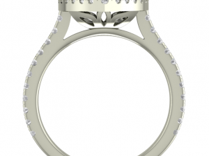 pear shaped halo diamond ring 3Dプリントモデル