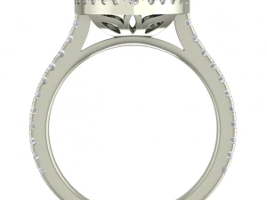 pear shaped halo diamond ring 3D Print Model