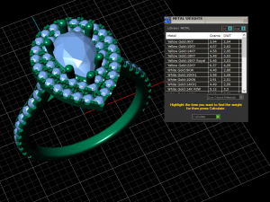 pear shaped halo diamond ring 3Dプリントモデル