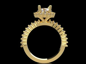 engagement halo ring 3D Print Model