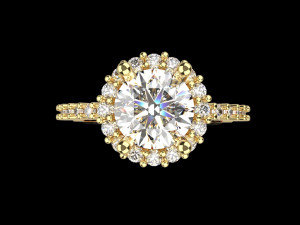 engagement halo ring 3D-printmodel