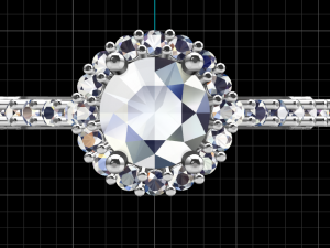 engagement halo ring 3D-printmodel