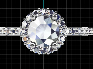 engagement halo ring 3D Print Model