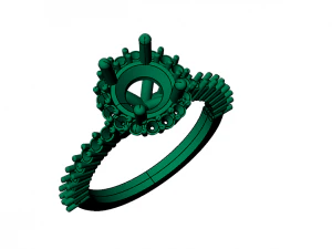 engagement halo ring 3D Print Model