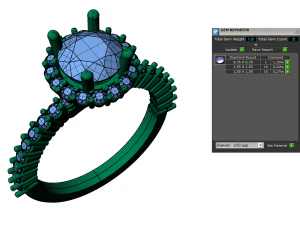 engagement halo ring 3D Print Model
