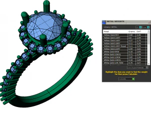 engagement halo ring 3D Print Model