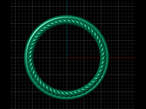 pave band three row Model do druku 3D