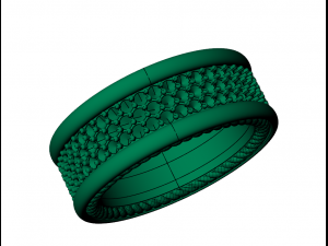 pave band three row Model do druku 3D