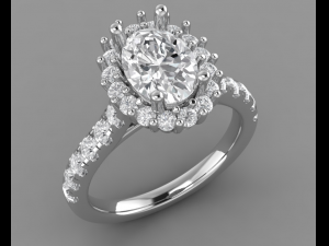 cluster style ring 3D Print Model