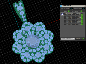 flower design pave pendant Modello di stampa 3D