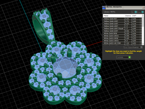 flower design pave pendant Modello di stampa 3D