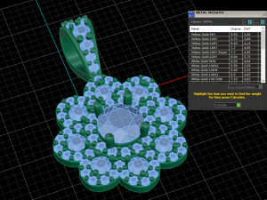 flower design pave pendant 3D Print Model
