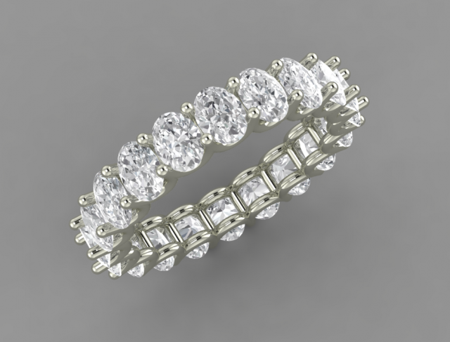 oval gems enternity band Modèles 3D en vedette .c4d .max .obj .3ds .fbx .stl .blend
