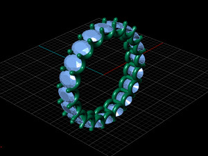oval gems enternity band Modèles 3D en vedette