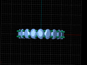 oval gems enternity band Modèles 3D en vedette