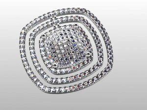 cushion style pave pendant 3D Print Model