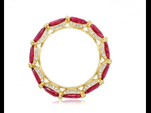 marquise gems fashion pave band 3D Print Model