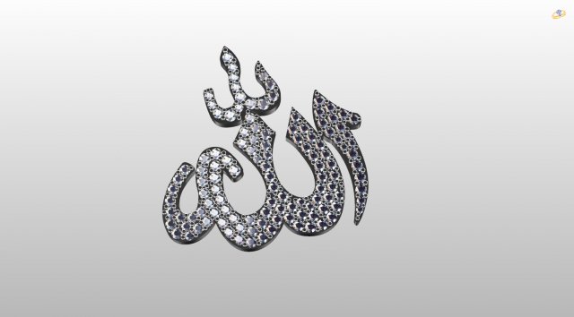pave jewelry pendant 3Dプリントモデル .c4d .max .obj .3ds .fbx .stl .blend 