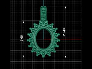 oval cluster unique jewelry pendant 3D 프린트 모델