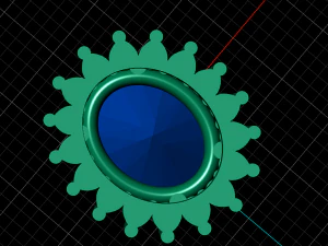 oval cluster unique jewelry pendant 3D Print Model