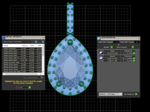 pear shape pave pendantwith gallery 3D Print Model