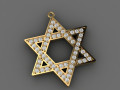 star pendant with diamonds 3D Print Models