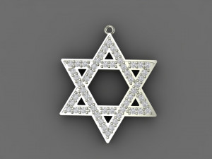 star pendant with diamonds 3D-Druckmodell