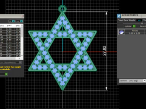 star pendant with diamonds 3D Print Model