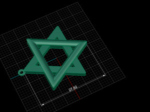 star pendant with diamonds 3D-Druckmodell