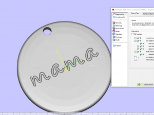 jewelry round shape pendantmama name on it 3D 프린트 모델