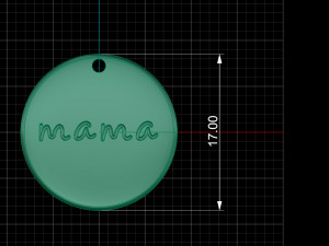 jewelry round shape pendantmama name on it 3D 프린트 모델