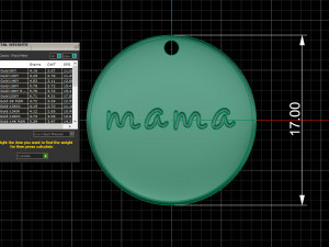 jewelry round shape pendantmama name on it 3D 프린트 모델
